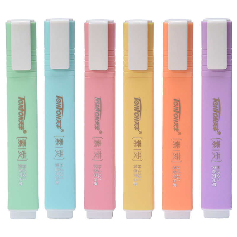 6 Pz/set Forma Piatta Evidenzi - Pastel Highlighter Set Double Ended recensione e prezzo